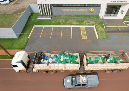 Ação conjunta entre DOF e Denarc do Paraná resulta na apreensão de quase 8 toneladas de drogas