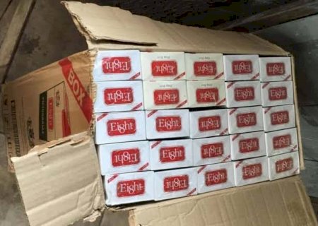 IVINHEMA: Carro carregado com 700 pacotes de cigarros é apreendido pela polícia em Amandina