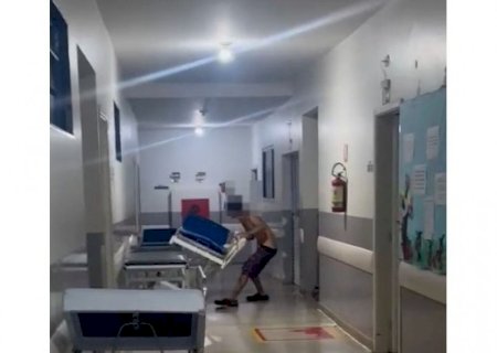Paciente 'quebra tudo' e deixa rastro de destruição na UPA de Dourados
