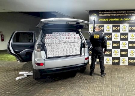 DEODÁPOLIS: DOF apreende carro carregado com cigarros contrabandeados na BR-376