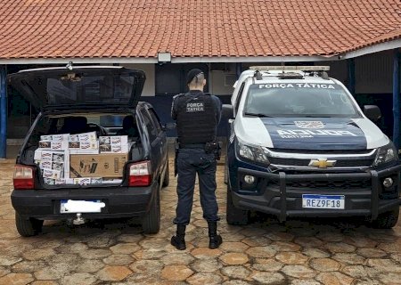 NOVA ANDRADINA: Força Tática prende homem e apreende carga de cigarros contrabandeados