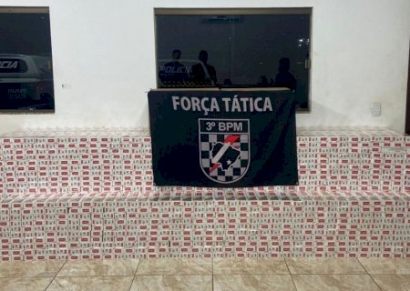 Polícia apreende quase 2 mil pacotes de cigarros em entreposto do contrabando