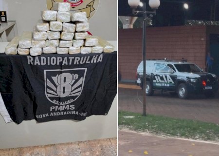 NOVA ANDRADINA: PM apreende mais de 20 kg de maconha com passageiro