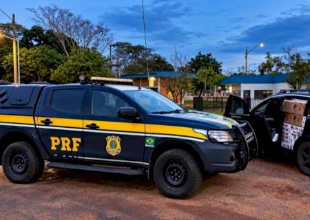 PRF apreende 14 mil maços de cigarros contrabandeados após perseguição em Bataguassu