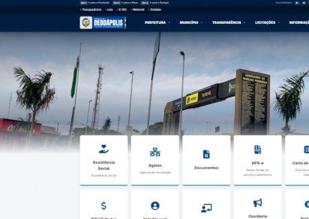 DEODÁPOLIS: Prefeitura moderniza portal institucional e inicia migração de serviços e informações